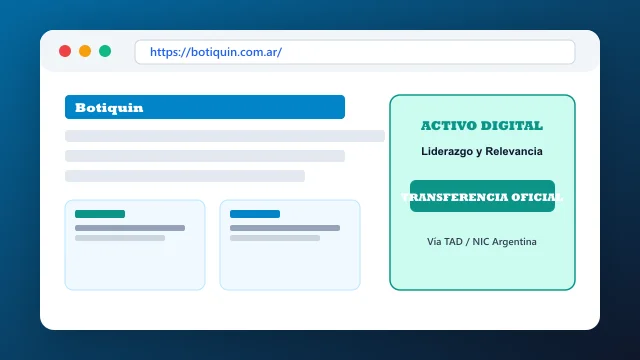 Ecosistema digital, branding y proceso de cesión registral formal de botiquin.com.ar